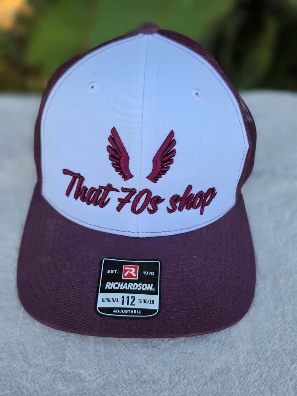 Richardson 112 Trucker That 70s Shop Snapback Hat Cap Maroon